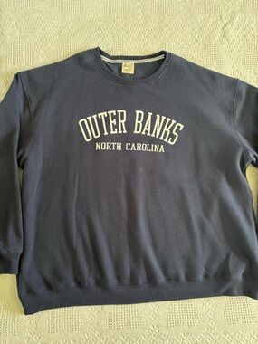 Outer Banks North Carolina Navy Blue Crewneck 4XL Sweater Sweatshirt Preowned